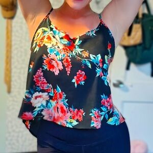 Floral Silky Top